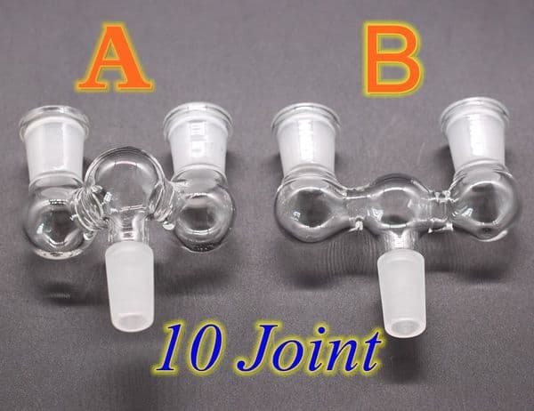 2 Style One turn Two Drop down adapter reclaimer for bong Male to Female 14mm/18mm glass Dropdown Adapter glass oil adapters