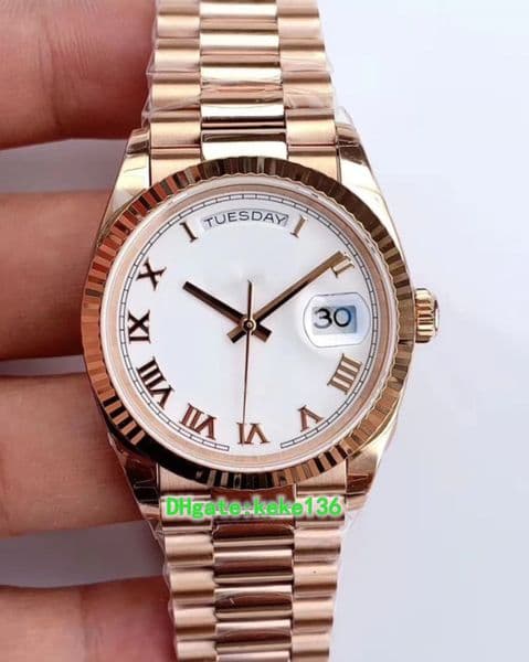 3 colors EWF factory Men Wristwatches 36mm 40mm Yellow Rose gold Roman 118238 218235 228238 904L ETA 3255 Movement Automatic Mechanical Mens Watch Watches