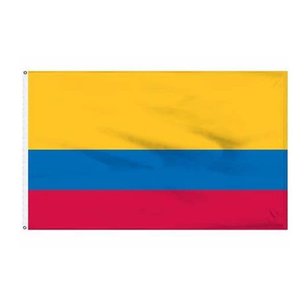 Colombia Country National Flags 3'X5'ft 100D Polyester Outdoor Hot Sales High Quality With Two Brass Grommets