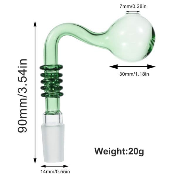 14mm male glass oil burner pipe glass pipes for bubbler water Bong Thick Bent Screw Thread Tobacco Bowls Hookahs Shisha Tools Smoking Accessories