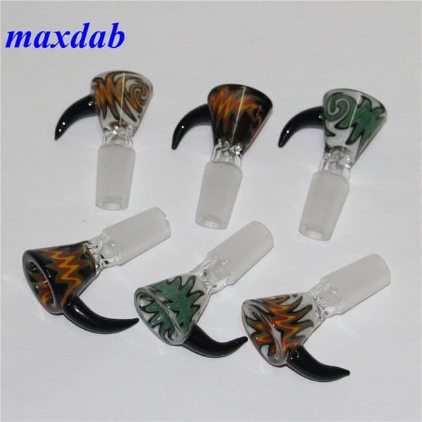 Glass Slides Bowl Pieces Bongs Bowls Funnel Rig hookah Accessories Quartz Nails 18mm 14mm Male Female Heady Smoking Water pipes oil rigs Bong Slide