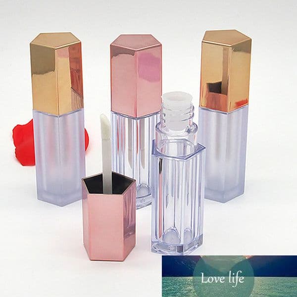 20 X 10ml Pentagonal Rose Gold Empty Lipgloss Tube DIY Lip Gloss Whitening Cream Concealer Containers Refill Travel Bottles