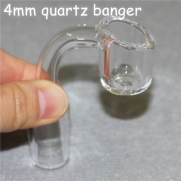 4mm thick high quality smoking domeless quartz banger nail 90/45 Degrees 10mm 14mm/18mm,male/female OD 22mm 100% real QuartzBanger Nails