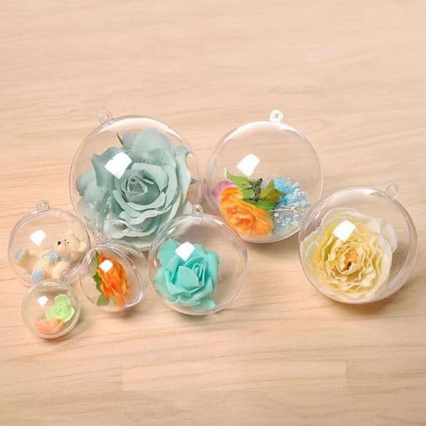 10cm Christmas Trees Hanging Ball Decorations Transparent Plastic Clear Ornament Party Supplies Wholesale