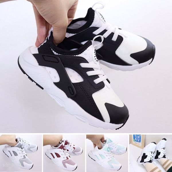 kids Huarache Running Shoes black blue White Huraches Zapatos Ultra Breathe Children boy toddler Trainers Sports Sneakers