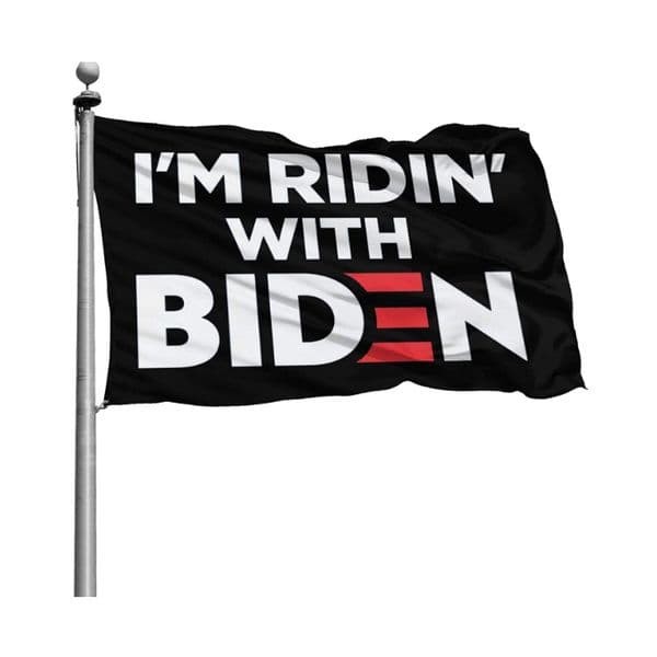 I'm Ridin' With Biden 3X5FT Black Flags Outdoor 150x90cm Banners 100D Polyester High Quality Vivid Color Two Brass Grommets