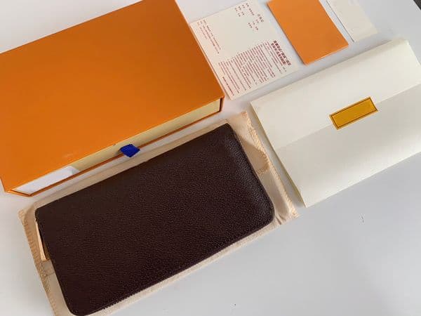 High quality luxury designer wallet ladies fashion clutch monograms zippy long wallets card holder purse with box dust bag