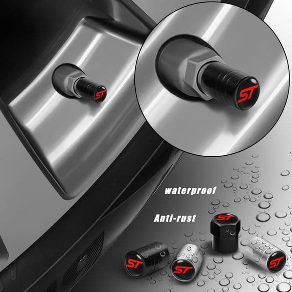 Car Styling 1Pcs Metal ST Logo Wheel Tire Valve Stem Caps Cover For Ford Mustang FOCUS 2 Mondeo Fiesta Kuga MK2 MK3 Accessories