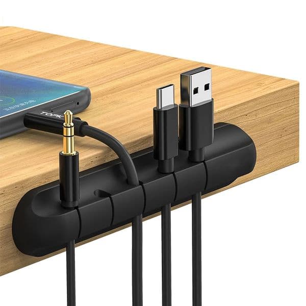 USB Cable Organizer Silicone Winder Desktop Tidy Management Clips Holder For Mouse Headphone Wire Organizers PC Office Home