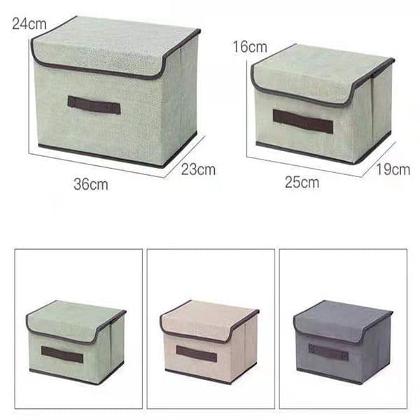 Big and small Storage Box Foldable Linen Cloth Storages Boxes