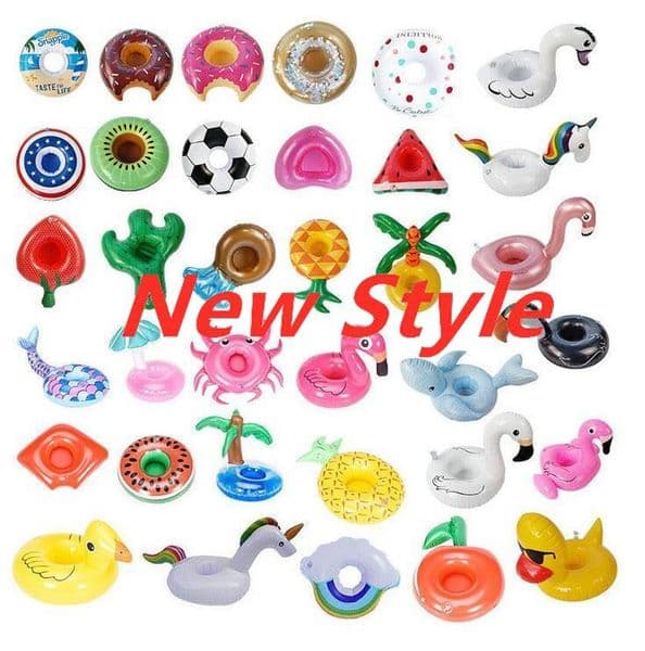 Swimming Pool Floats Drinks in Summer Beach PVC Inflatable Drinking Cup Holder Coasters Baby Bath Toys