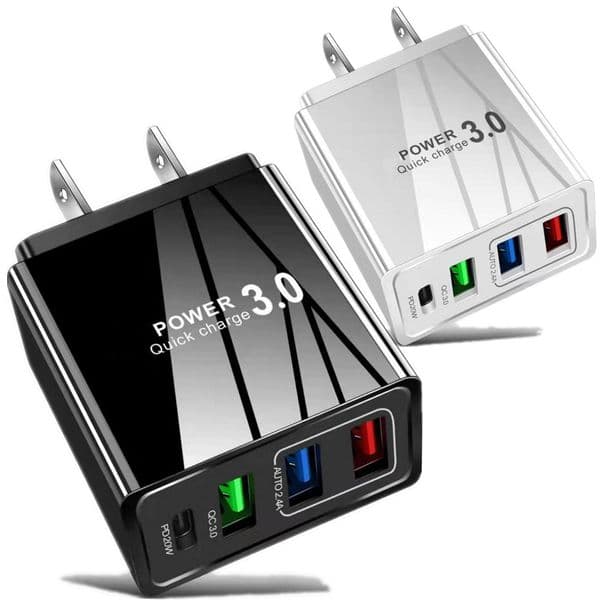4 Ports Type PD Chargers AC Home Travel USB C Wall Charger Power adapters High speed Charge Plugs For IPhone 11 12 13 14 15 Samsung Htc Android phone PC