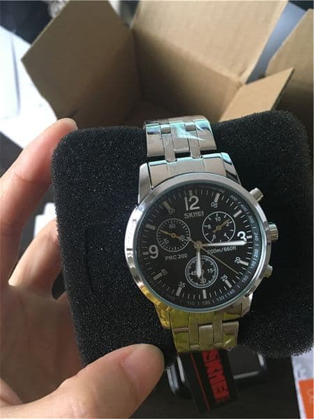 Fashion Style Skmei men's watch Luxury quartz watch for men BLACK Face sk01