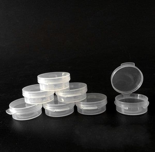 5ml 5g hinged Empty Plastic Jar Bottle 5ml-Small Sample Containers Clear PE Cosmetic Bottles Package for concentrate packaging jars SN2954