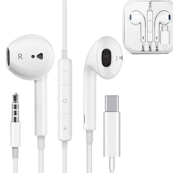 Wired Headphones In Ear Earphones with microphone 3D Stereo Earbuds Clear Sound 3.5mm Jack /Type C For Iphone 13 12 11 Huawei Xiaomi