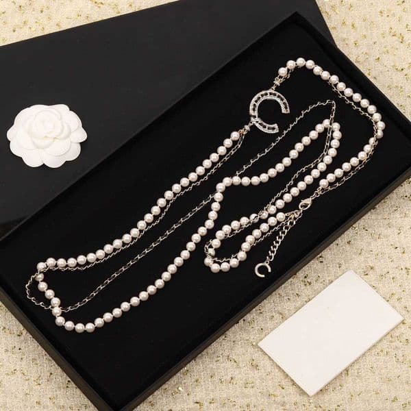 Luxury quality long chain sweater pendant necklace with nature shell beads and genuine leather for women wedding jewelry gift havestamp PS7183