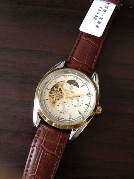 Top sell men watches,TEVISE high quality Skeleton mens-watches Gold Bezel TE33 free shipping