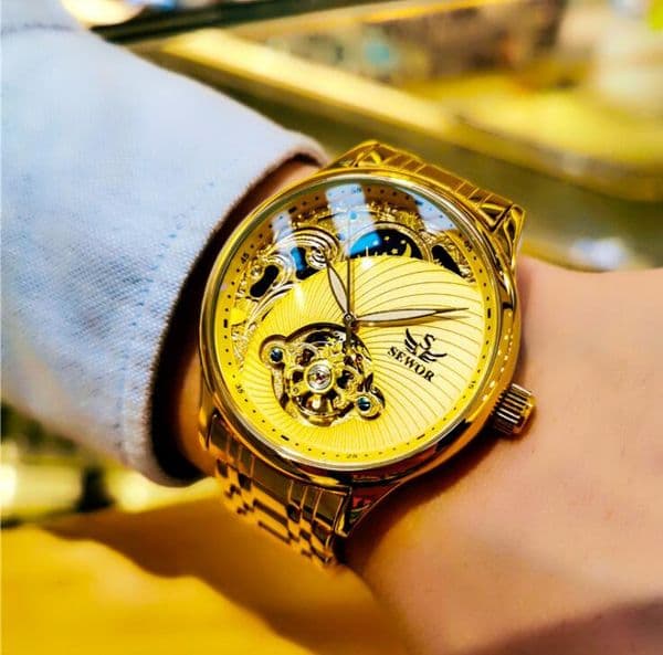 SEWOR mechanical watch Automatic movement watch Stainless steel men's casual fashion watch SEW09