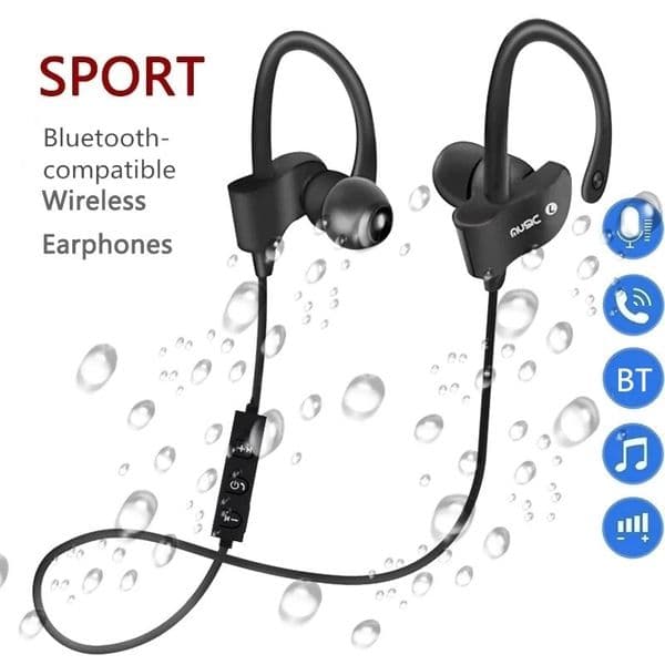 558 Bluetooth Earphone Earloop Earbuds Stereo Bluetooth Headset Wireless Sport Earpiece Hands With Mic For All Smart Phones