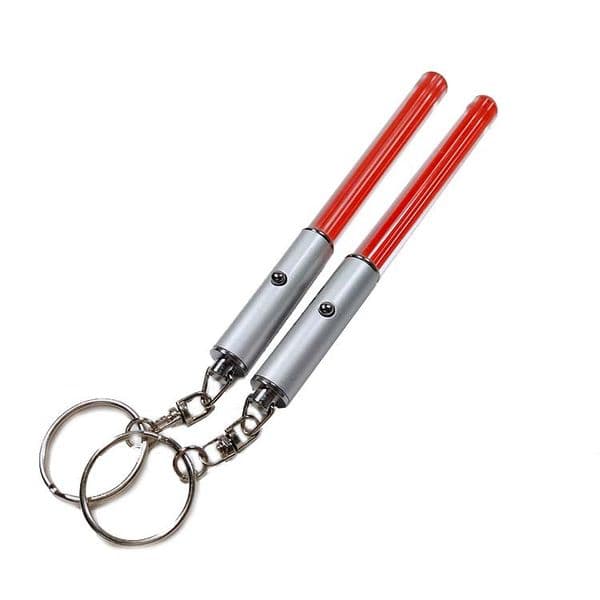 Party Supplies LED Flashlight Stick Keychain Mini Torch Aluminum Keychains Key Ring Durable Glow Pen Magic Wand Stick Lightsaber dh979