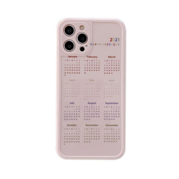 New Calendar Date luxury Case For iPhone 11 12 Pro Max XR X 7 8 Plus Soft TPU Case for Iphone 12 mini Fashion Phone Cases Coque Fundas