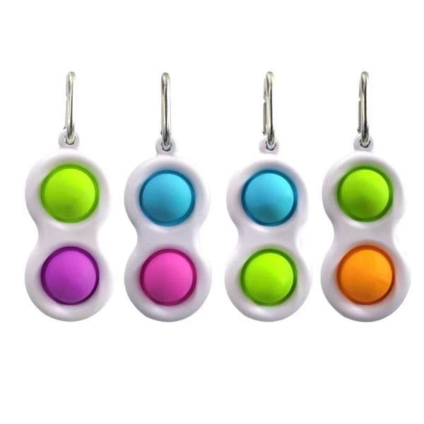 Push Bubble Keyring Fidget Sensory Toy Autism Special Fidget Squeeze Funny Anti-Stress Stress Reliever Toys for Baby Children