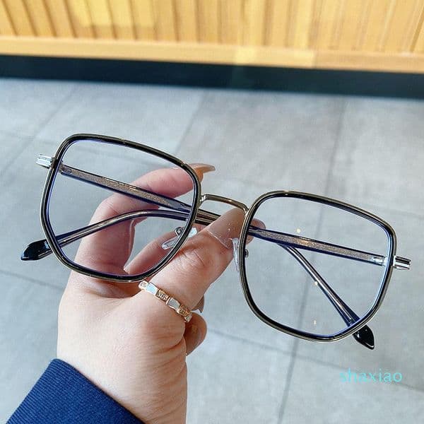 Vintage Metal Irregular Optical Anti-blue Glasses Frame Women Fashion Square Clear Eyeglasses Men Spectacles Oculos Feminino Sunglasses Fram