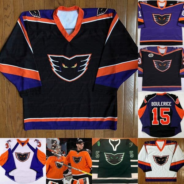 Hockey Jerseys AHL Philadelphia Phantoms Jerseys Claude Giroux David Hallock Frank Bialowas Jesse Breris Sean McCosh Sullivan Road Custom Hockey Jersey