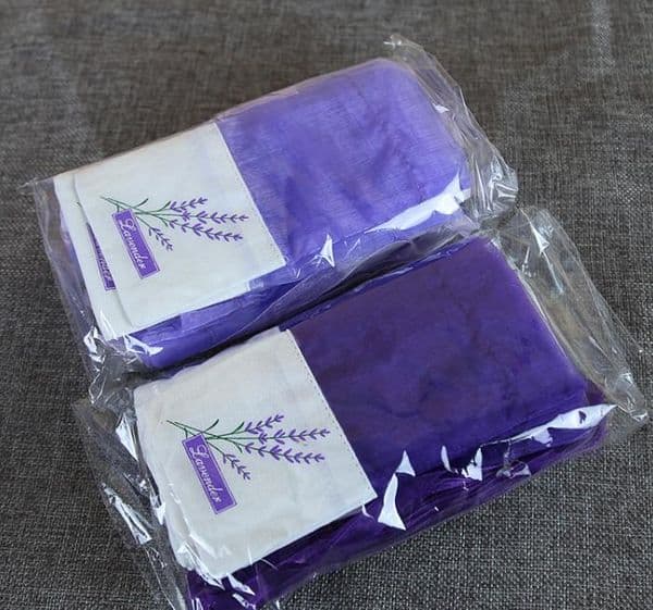 Purple Cotton Organza Lavender Sachet Bag DIY Dried Flower Package Bag Wedding Party Gift Wrap
