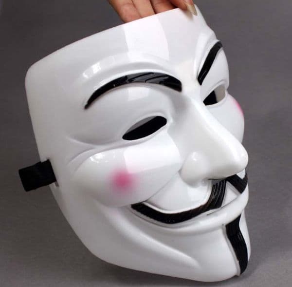 Party Masks V for Vendetta Mask Anonymous Guy Fawkes Fancy Dress Adult Costume Accessory Plastic Party-Cosplay SN5926