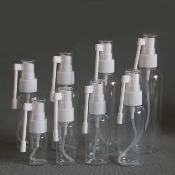 10 20 30 50 60 ML Clear Plastic Empty Nasal Spray Bottle With 360 Degree Rotation Atomizer Refillable Cosmetic Perfume Storage Container For Travel Home Use