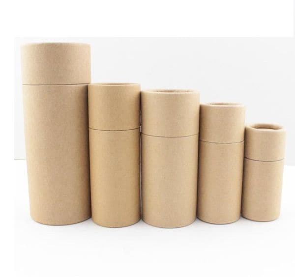 2021 50ml kraft Paper jar box paper packaging kraft gift box round cylinder oil bottle packaging cardboard tube Oil Perfume1
