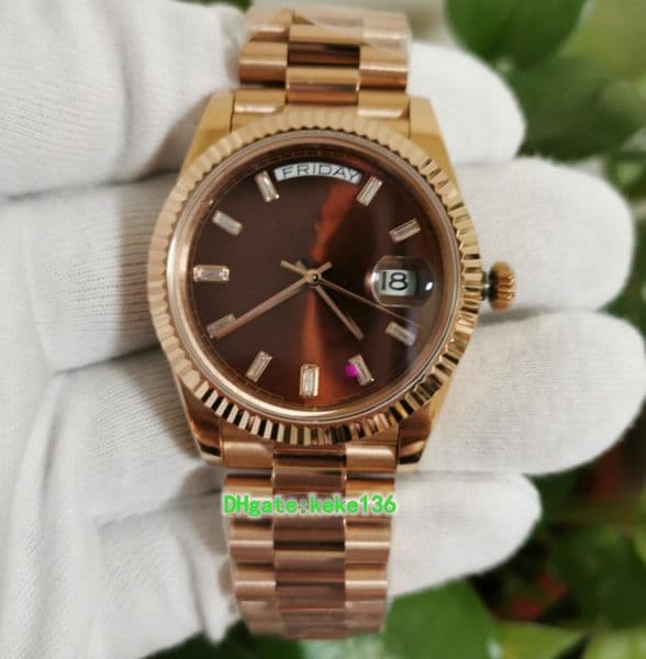 Excellent BPF V3 factory Wristwatches 228235 40mm Rose Gold Sapphire Diamond chocolate dial Automatic mechanical Mens Watch Luminescent men Watches