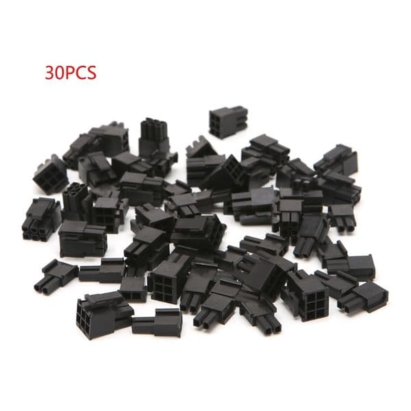 30 Pcs 4.2Mm 6 + 2 Pin Male Power Connector Plastic Shell for Pc Graphic Map Pci-E 40JA