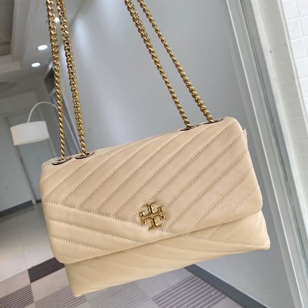 Tb Handbags Women's Bag Summer Fashion Versatile Small Fragrance Sheepskin Twill Chain Leather One Shoulder MessengerYQZQ