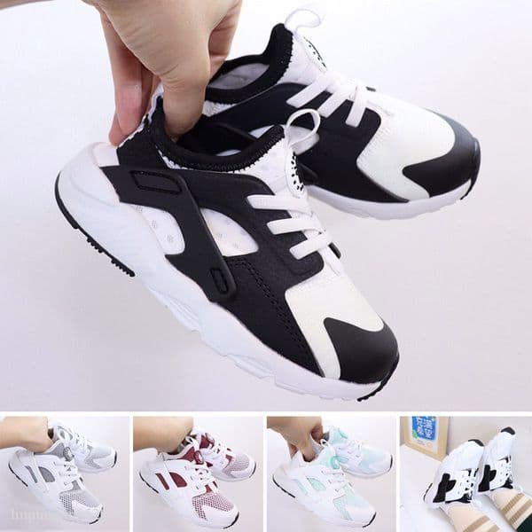 kids Huarache Running Shoes black blue White Huraches Zapatos Ultra Breathe Children boy toddler Trainers Sports Sneakers