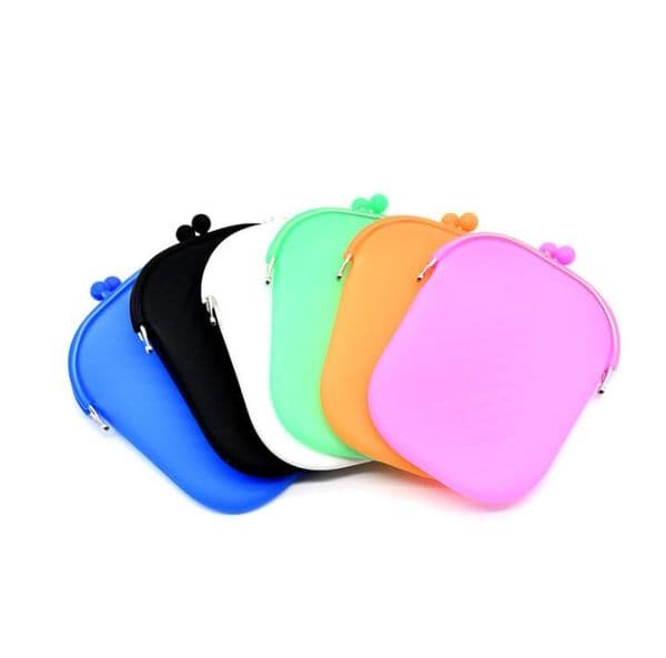 Food Grade Silicone Storage Bags Portable Face Masks Silicone Organizer Dustproof Moisture-proof Cover Holder Case Waterproof Makeup Bag SN6267