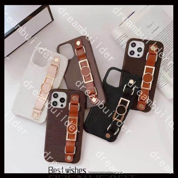 Fashion Phone Cases For iPhone 15 pro max 14 15 PLUS 13 12 11 14 pro Max 11 X XS XR XSMAX PU classic leather protection case designer cover with box Wrist band