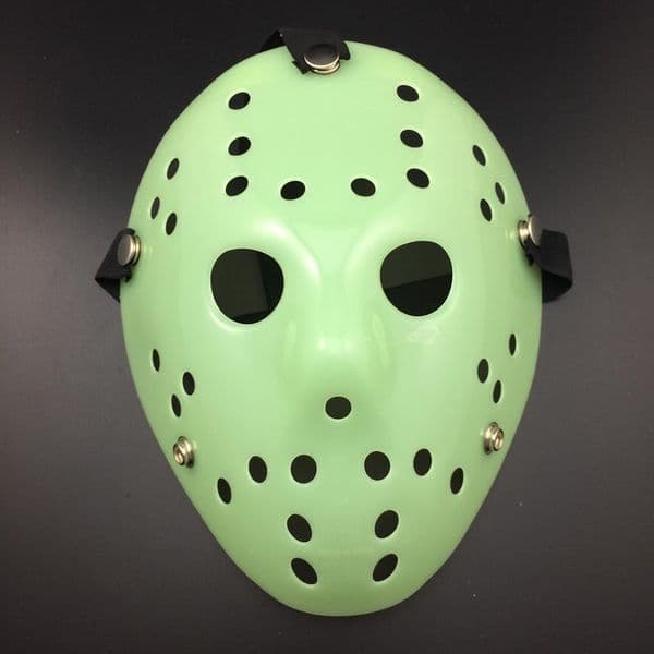 On Sale Night Light Jason Mask Horror Hockey Film Mask Cosplay Full Face Mask Halloween Party Scary Mask Jason vs Friday free shipping