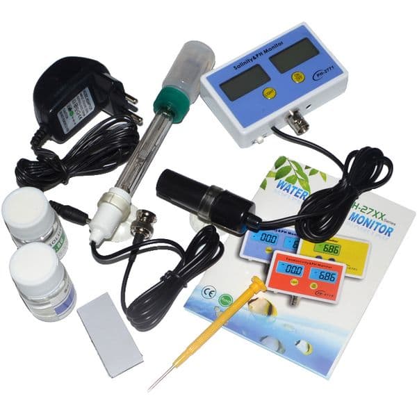 Freeshipping 2 in1 Digital Salinity & PH Meter Salinity & PH Monitor for Aquarium