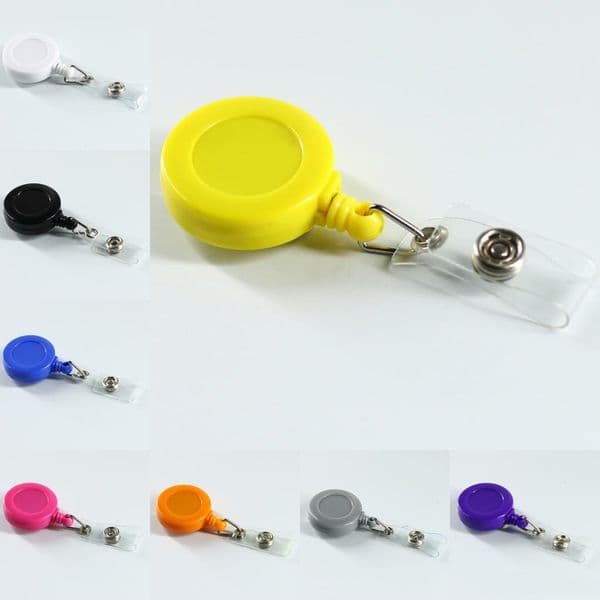 Badge Holder Key Rings Office Reel Clip Retractable ID Name 29 Inch Metal Belt Clips Perfect For Offices Workers Employees Kimter-M448Y Z