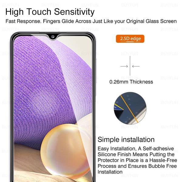 for sansung a32 case tempered glass for samsung galaxy a12 a32 a21s a02 a02s a 12 32 21s 52 02s 72 glas screen protectors Film