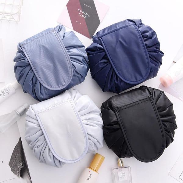 Drawstring High Capacity Cosmetic Storage Bag Portable Travel organizer Toiletry Bags Multifunction Beautician Polyester Beauty Case JY0594