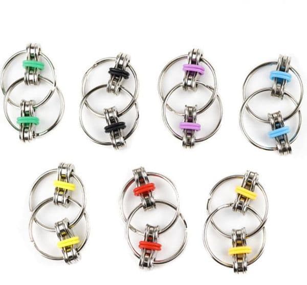 2021 Key ring fidget toys novelty entertainment and recreational vent toy decompression bicycle chain keychain