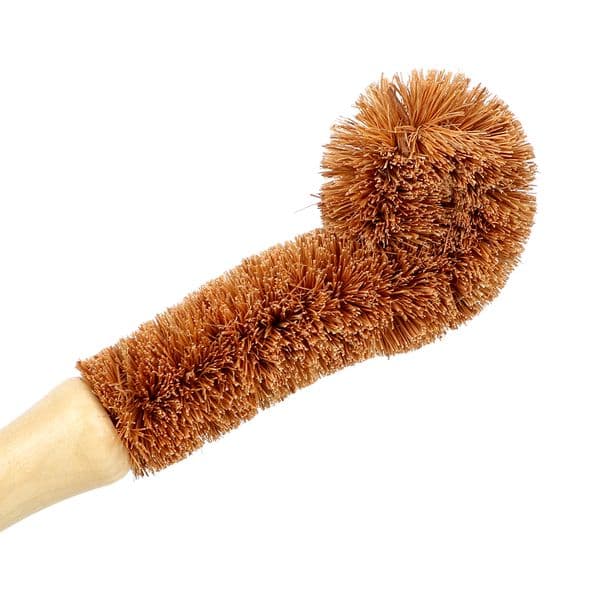 Wooden Cup Brush Kitchen Cleaning Tool Long Handle Coconut fiber Brown Natural Coir non-stick skillet dish washing pot brush GGA4727