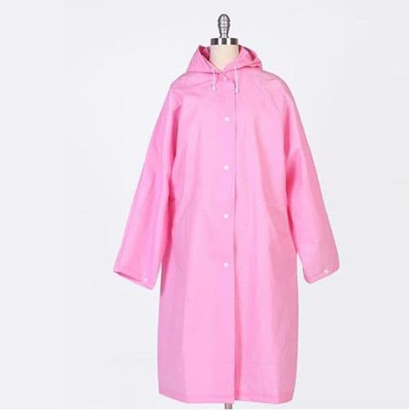 EVA Raincoat Waterproof Rain Coat Hooded Outdoor Hiking Transparent Poncho Portable Environmental Light Raincoat Long Wind Coat