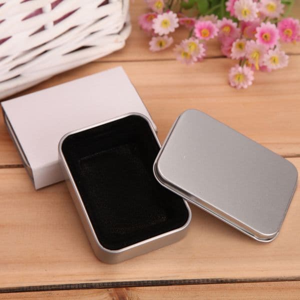 Silver Metal Tin Box Gift Wrap For Oil Lighter Party Gift Case Wholesale