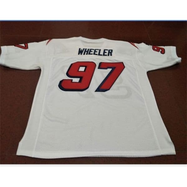 Custom 009 football #97 MARK WHEELER Game Worn RETRO Jersey With Team 009 College Jersey Size S-5XL or custom any name or number jersey