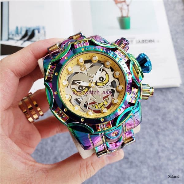 Undefeated RESERVE DC JOKER Wristwatch Stainless Steel Quartz Mens Fashion Business Watch Reloj Hombres Dropshipping