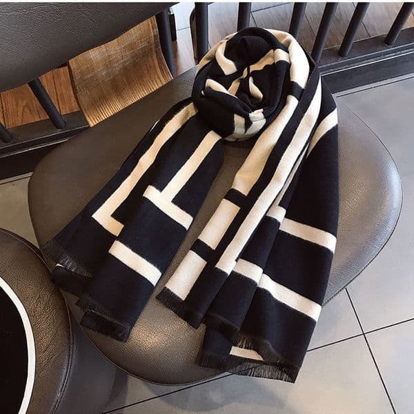 Genuine cashmere scarf women's autumn and winter thickened warm long Shawl versatile dual use Ring